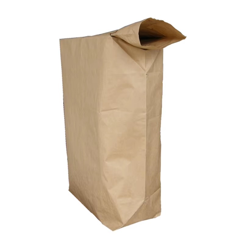 Multi-layer paper bags stacked with open tops